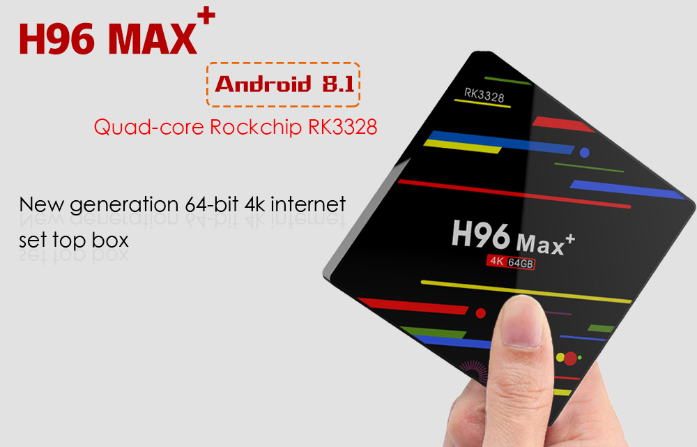 H96 MAX+ RK3328 Android 8.1 4GB/64GB KODI 17.6 TV BOX WiFi AC WIFI USB3.0