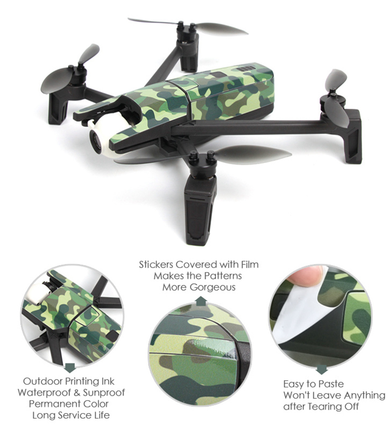 Sunnylife PVC Stickers for Parrot ANAFI RC Quadcopter - Carbon Pattern
