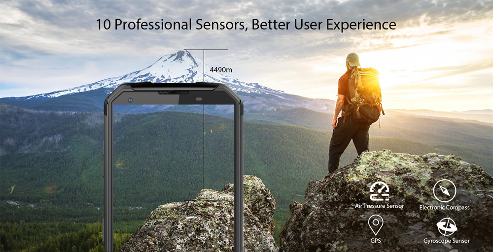 [HK Stock]Blackview BV9500 5.7 Inch 4G LTE Smartphone Helio P23 4GB 64GB Dual 16MP Rear Cameras Android 8.1 Water Resistant IP68 10000mAh Type-C Fast Charge NFC - Yellow