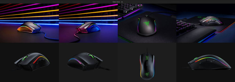 Razer Mamba Elite Right-Handed Gaming Mouse 5G Advanced Optical Sensor 16000DPI RGB Backlight With 9 Independent Programmable Buttons - Black
