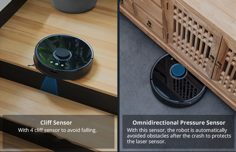 Xiaomi Mijia Roborock Vacuum Cleaner 2 Automatic Area Cleaning 2000Pa Suction 2 in 1 Sweeping Mopping Function LDS Path Planning 5200mAh Battery MI Vacuum Cleaner Upgraded Version - Black