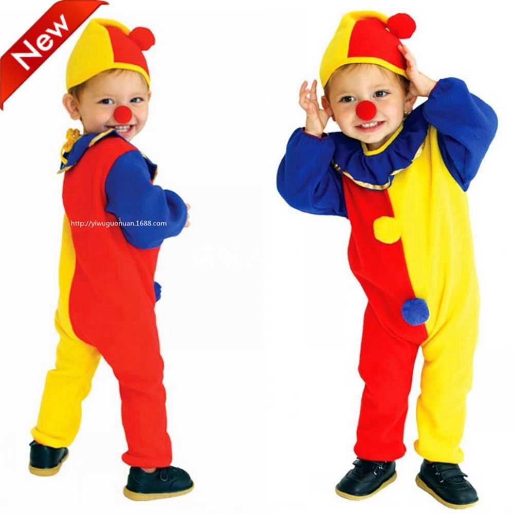 Children Halloween Party Costumes Cartoon Clown Stage Dress