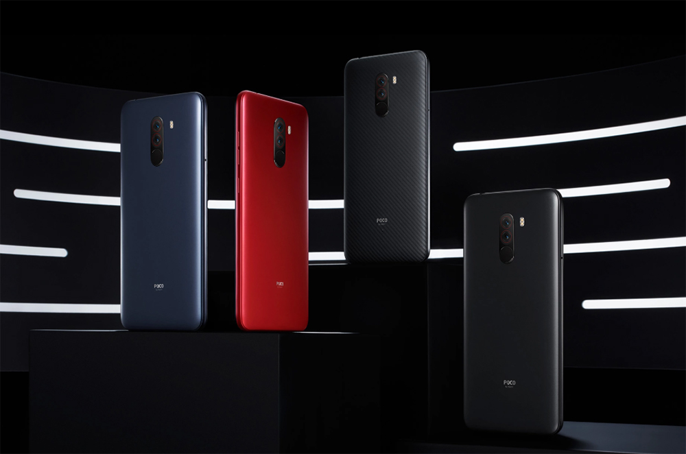 [HK Stock][Official Global Version]Xiaomi Poco F1 6.18 Inch 4G LTE Smartphone Snapdragon 845 6GB 64GB 12.0MP+5.0MP Dual Rear Cameras MIUI IR Face Unlock Type-C Fast Charge - Steel Blue