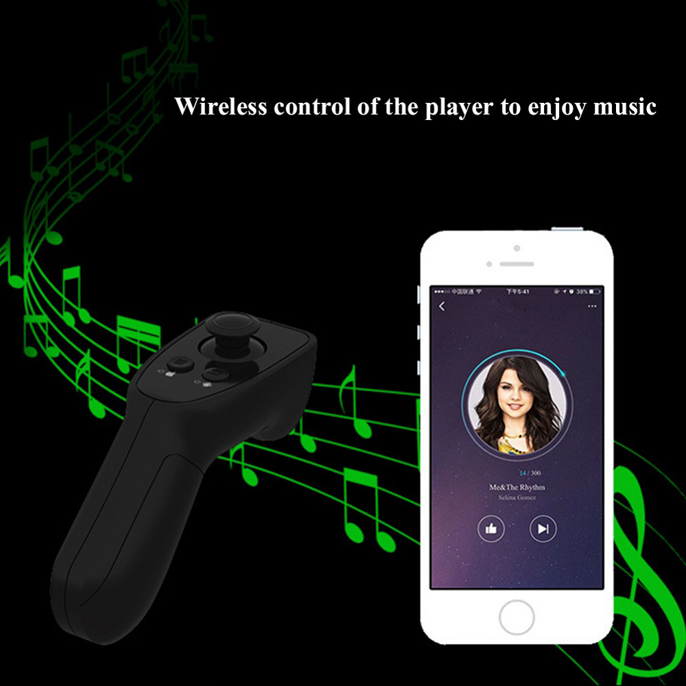 VR SHINECON SC-RA8 Buletooth Wireless Remote Controller VR Glasses Gamepad for Android/iOS Smart Phone - Black