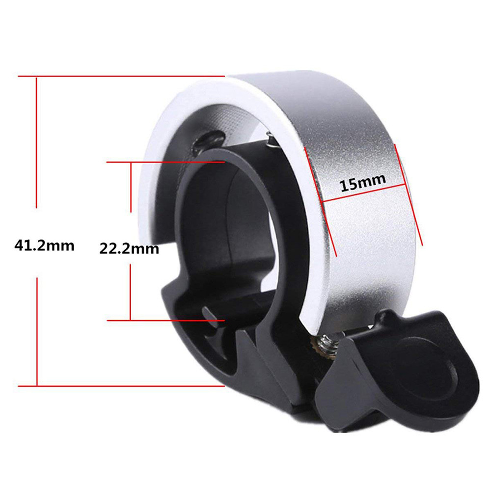 Q Design Bicycle Bell Aluminum Alloy Handlebar Bell Safety Alarm Horn 22.2-22.8 mm - Black