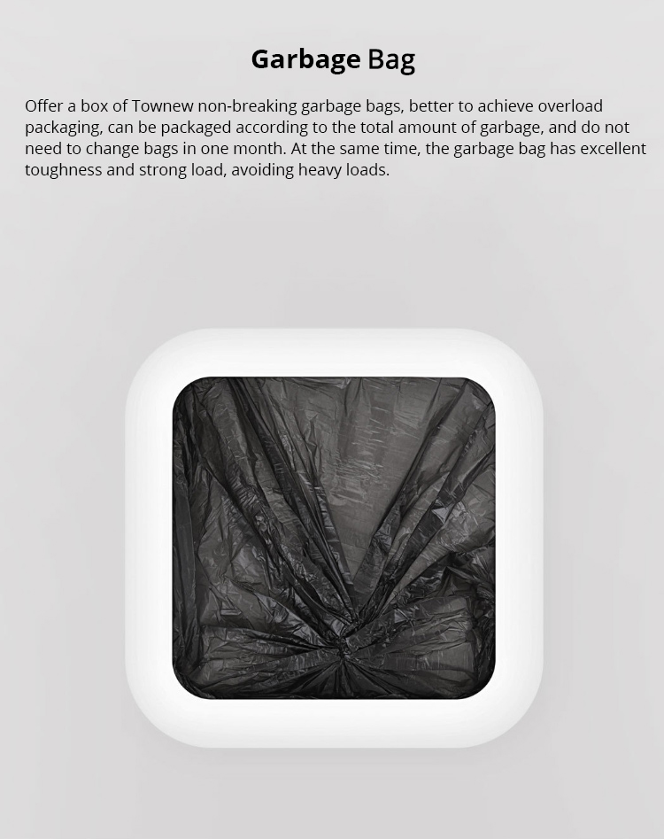 Xiaomi Townew Smart Trash Can Automatic Sealing Changing Bags Induction Cover One Key Control - White