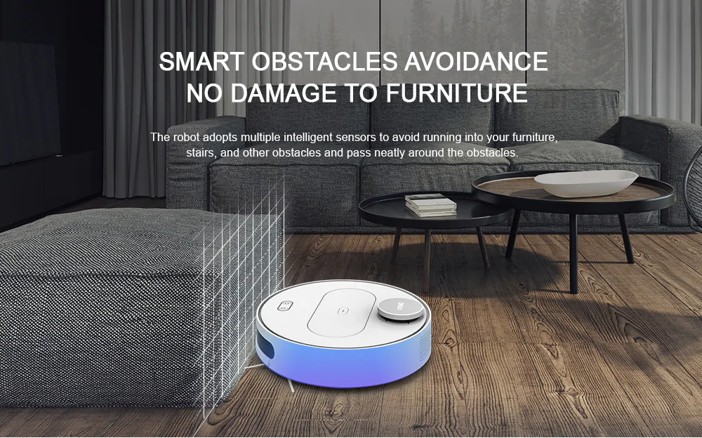 360 S6 Automatic Robotic Vacuum Cleaner 1500Pa Suction 2 in 1 Sweeping Mopping LDS Path Planning - White