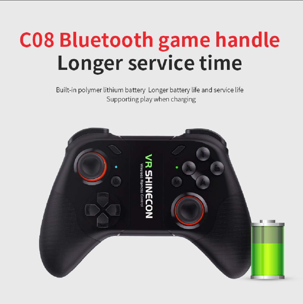 VR SHINECON SC-C08 Bluetooth VR Glasses Gamepad Wireless Handle Controller - Black