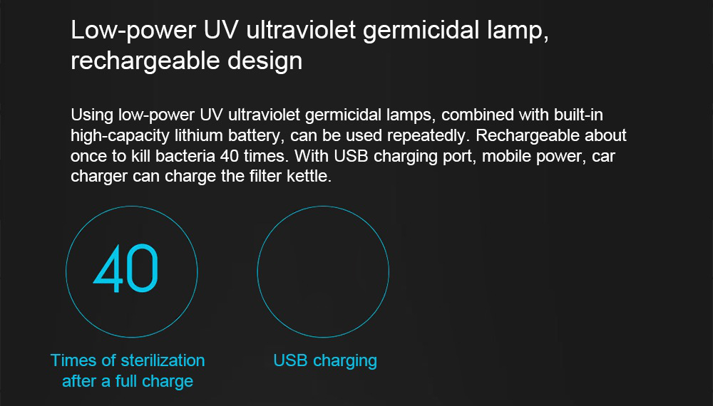 [International Version]Xiaomi Viomi MH1Z-A Filter Kettle 3.5L Ultrafiltration Kettle UV Sterilization - Black