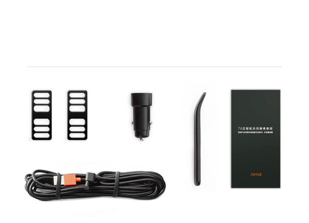 Xiaomi 70mai Smart Rearview Mirror Lite 6.86 Inch IPS Display Car DVR Camera 1080P Video Recorder 140 Degree Wide Angle ADAS Driver Assistance System - Black