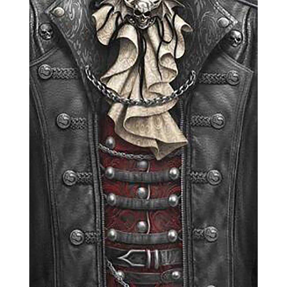 3D Printed Exaggerated Skull Pattern Men's Unisex Short Sleeve Round Collar T-shirt Size XL - Black