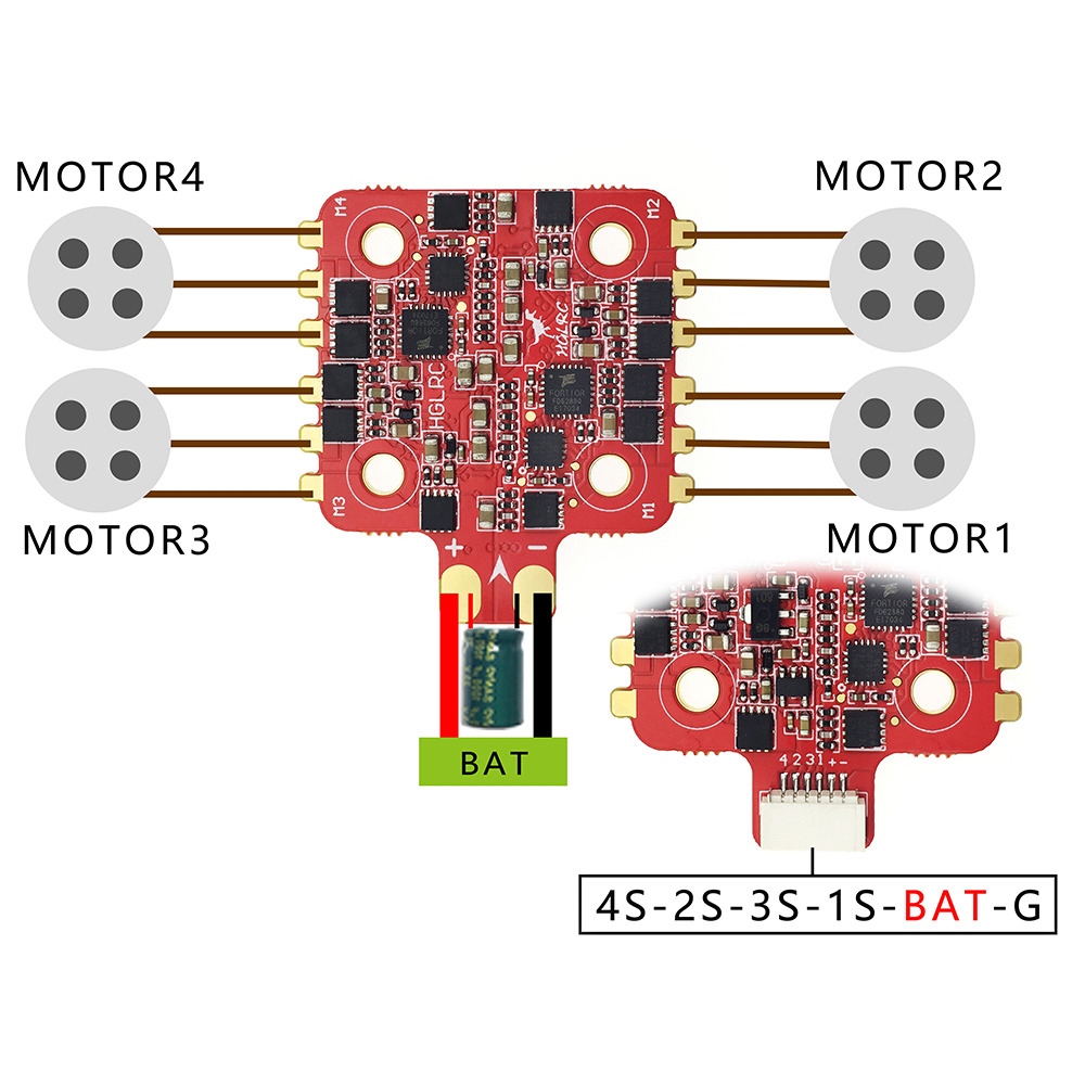 HGLRC F420 Stack F4M3 OSD BEC Flight Control 20A BLHeli_S 2-4S 4In1 ESC for FPV Racing Drone