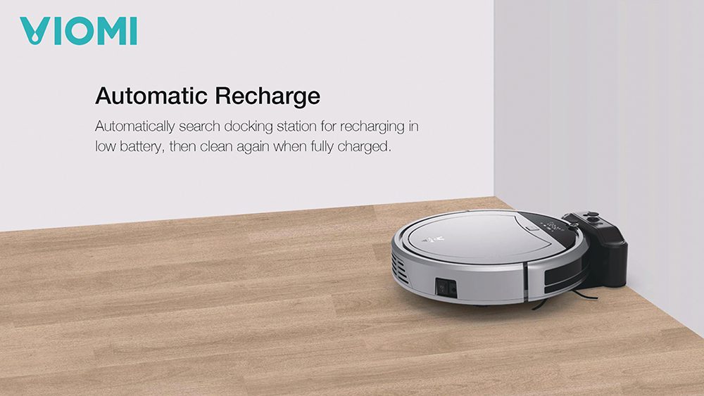 [International Version] Xiaomi Viomi Robot Vacuum Cleaner 1100Pa Suction Autonomous Path Planning Remote Control Clever Planning a Route - Gray