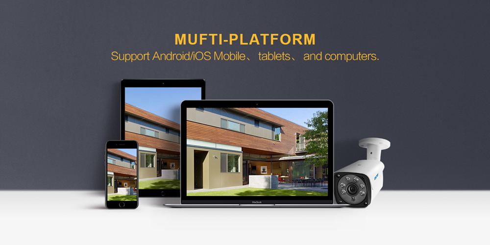 ESCAM QH002 HD 1080P 2MP P2P IR IP Outdoor Camera with Smart Analysis ONVIF H.265 - White EU Plug