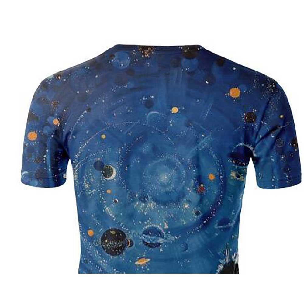 3D Printed Cosmic Starry Sky Men's T-shirt Blue