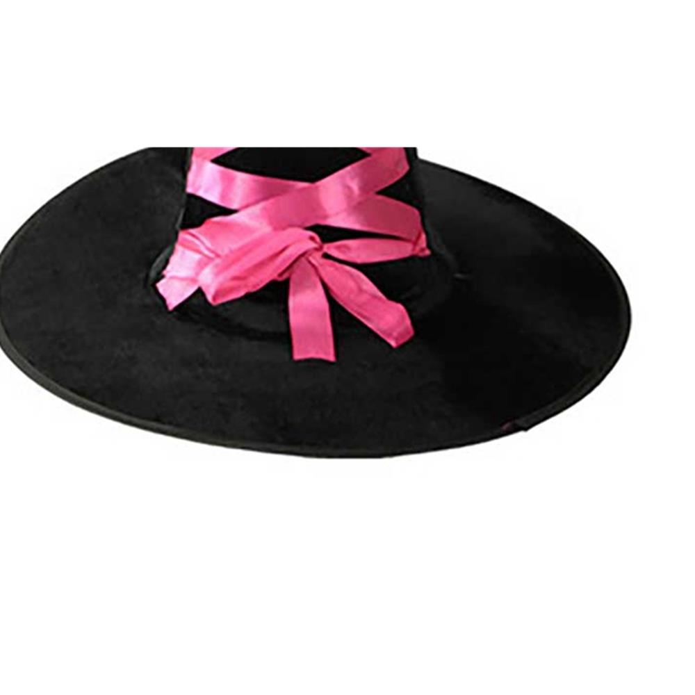 Halloween Funny Hat Wizard Witch Elf Hat Costume Party Cap Ribbon - Red