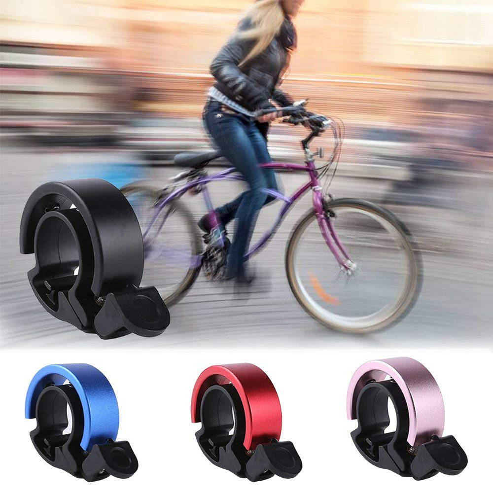 Q Design Bicycle Bell Aluminum Alloy Handlebar Bell Safety Alarm Horn 22.2-22.8 mm - Black