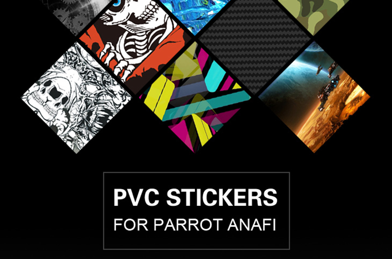 Sunnylife PVC Stickers for Parrot ANAFI RC Quadcopter - Carbon Pattern