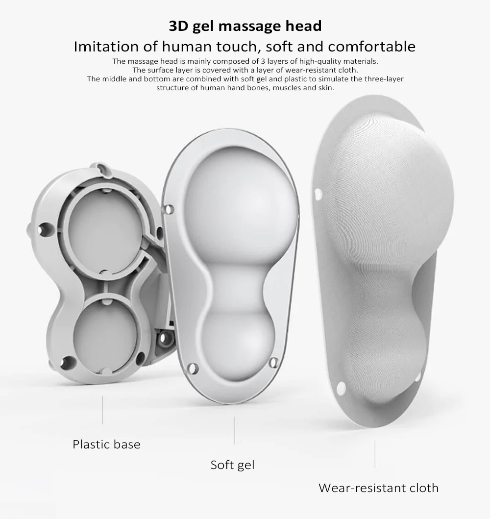 Xiaomi LERAVAN Kneading Foot Massager Air Pressure Massage Hot Compress Therapy 3D Get Massage Head - Grey