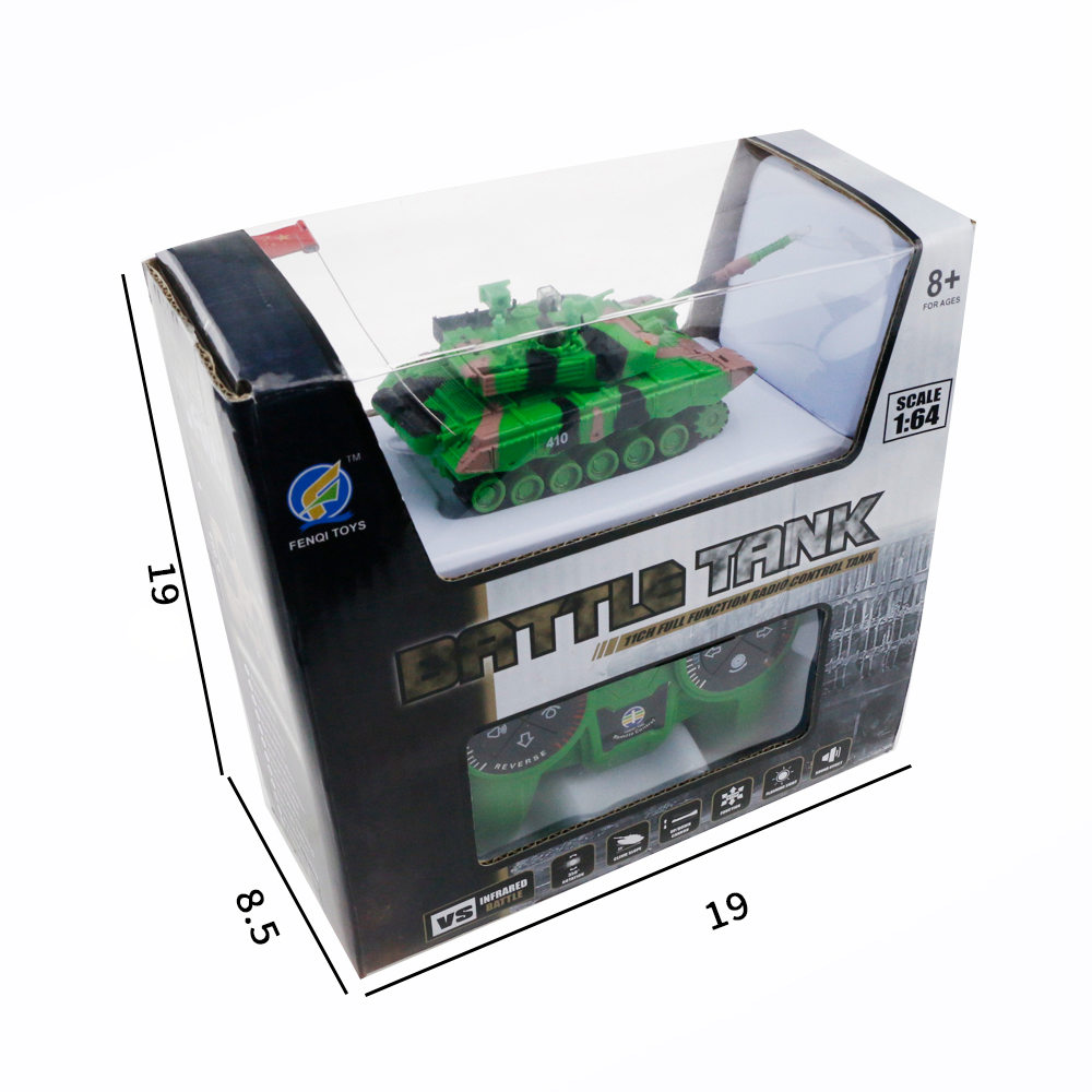 9816A 1:64 Rotating Turret Infrared Battle RC Tank RTR - Green