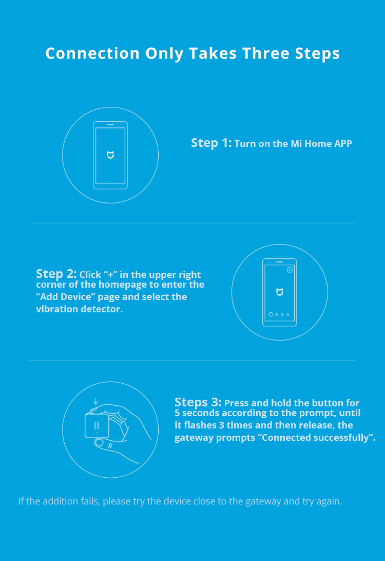 Xiaomi Aqara Vibration Detector Movement Detection Linkage Control Remote Push Adjustable Sensitivity - White