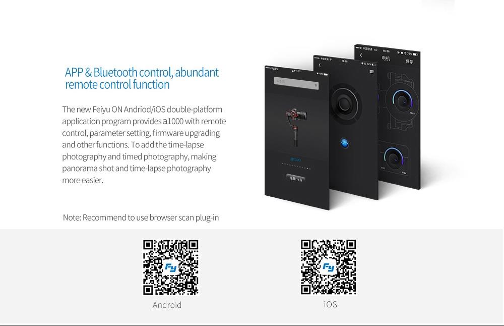 Feiyu Tech A1000 3-Axis Handled Gimbal Stabilizer for Mirrorless DSLR Camera - Double Handheld