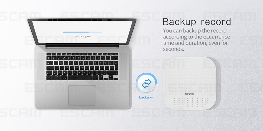 ESCAM PVR208 1080P 8+2CH ONVIF NVR with 2ch Cloud Channel For IP Camera System - White/UK Plug