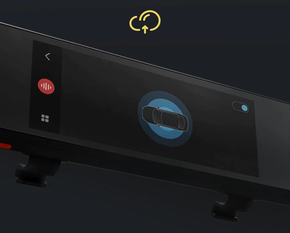 Xiaomi 70mai Smart Rearview Mirror Lite 6.86 Inch IPS Display Car DVR Camera 1080P Video Recorder 140 Degree Wide Angle ADAS Driver Assistance System - Black