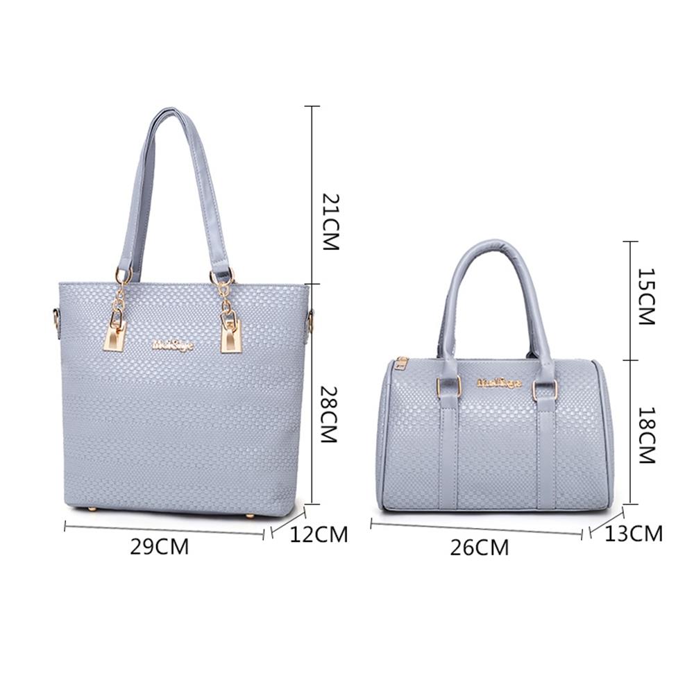 Fashion Tote Purse Satchel Bag PU Leather Women's Handbags CE158 - Blue