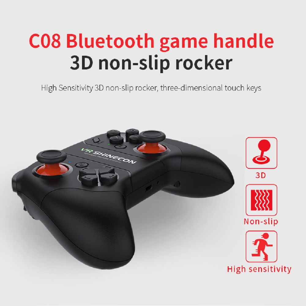 VR SHINECON SC-C08 Bluetooth VR Glasses Gamepad Wireless Handle Controller - Black