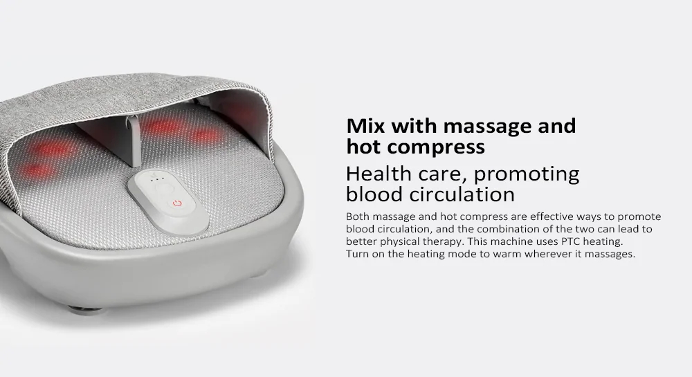 Xiaomi LERAVAN Kneading Foot Massager Air Pressure Massage Hot Compress Therapy 3D Get Massage Head - Grey