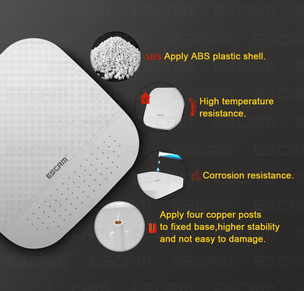 ESCAM PVR208 1080P 8+2CH ONVIF NVR with 2ch Cloud Channel For IP Camera System - White/UK Plug