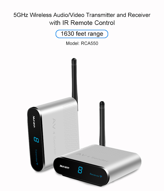 Measy AV550 5.8GHZ Wireless Audio/Video Sender Transmitter and Receiver 1630FT