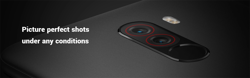 [HK Stock][Official Global Version]Xiaomi Poco F1 6.18 Inch 4G LTE Smartphone Snapdragon 845 6GB 64GB 12.0MP+5.0MP Dual Rear Cameras MIUI IR Face Unlock Type-C Fast Charge - Graphite Black