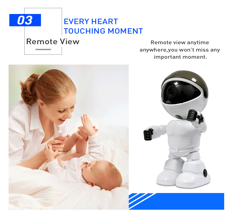 Hiseeu FHK 1080P 2MP Full HD Wifi IP Camera Robot Night Vision IP Network Camera Two-way Audio - White EU Plug
