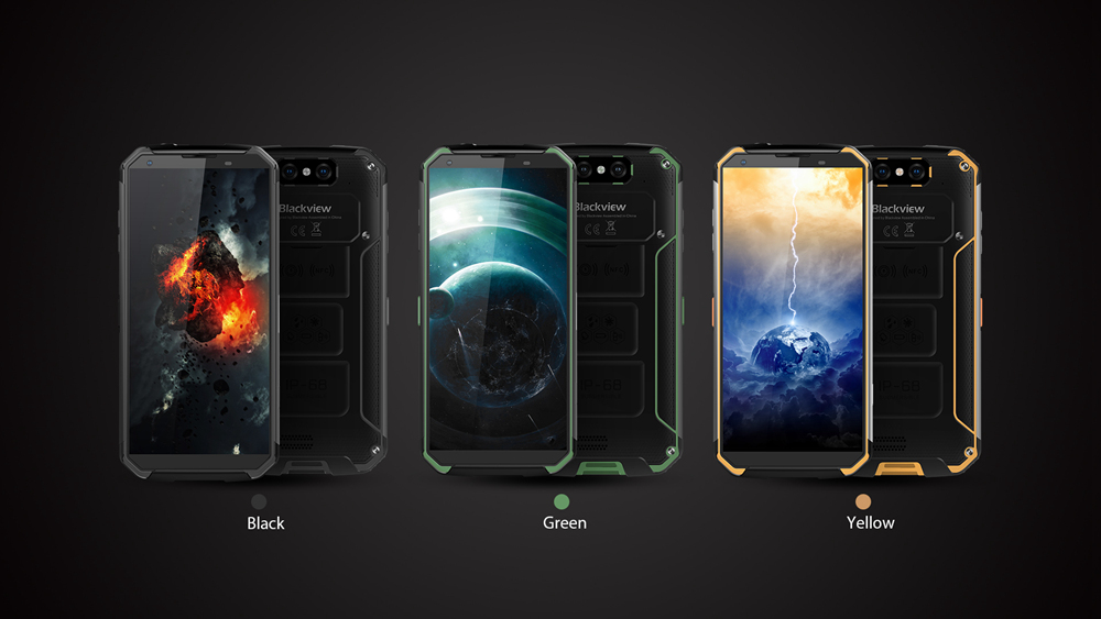 [HK Stock]Blackview BV9500 5.7 Inch 4G LTE Smartphone Helio P23 4GB 64GB Dual 16MP Rear Cameras Android 8.1 Water Resistant IP68 10000mAh Type-C Fast Charge NFC - Yellow