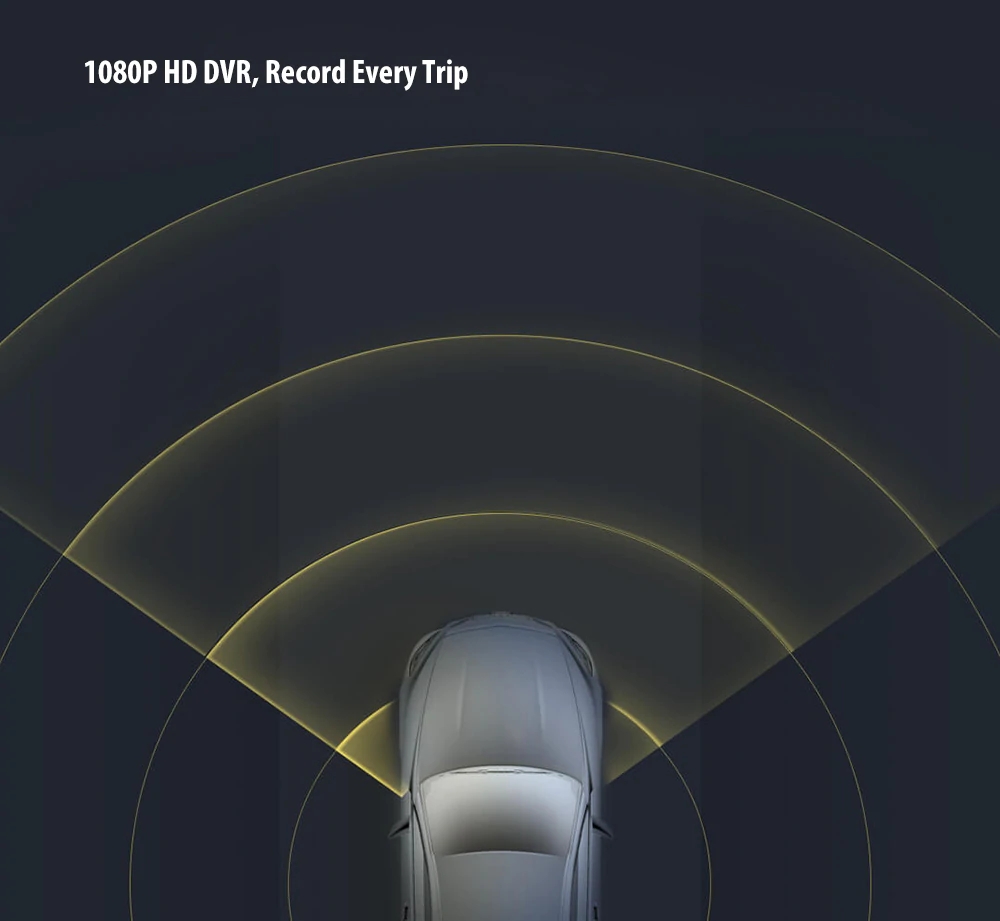 Xiaomi 70mai Smart Rearview Mirror Lite 6.86 Inch IPS Display Car DVR Camera 1080P Video Recorder 140 Degree Wide Angle ADAS Driver Assistance System - Black