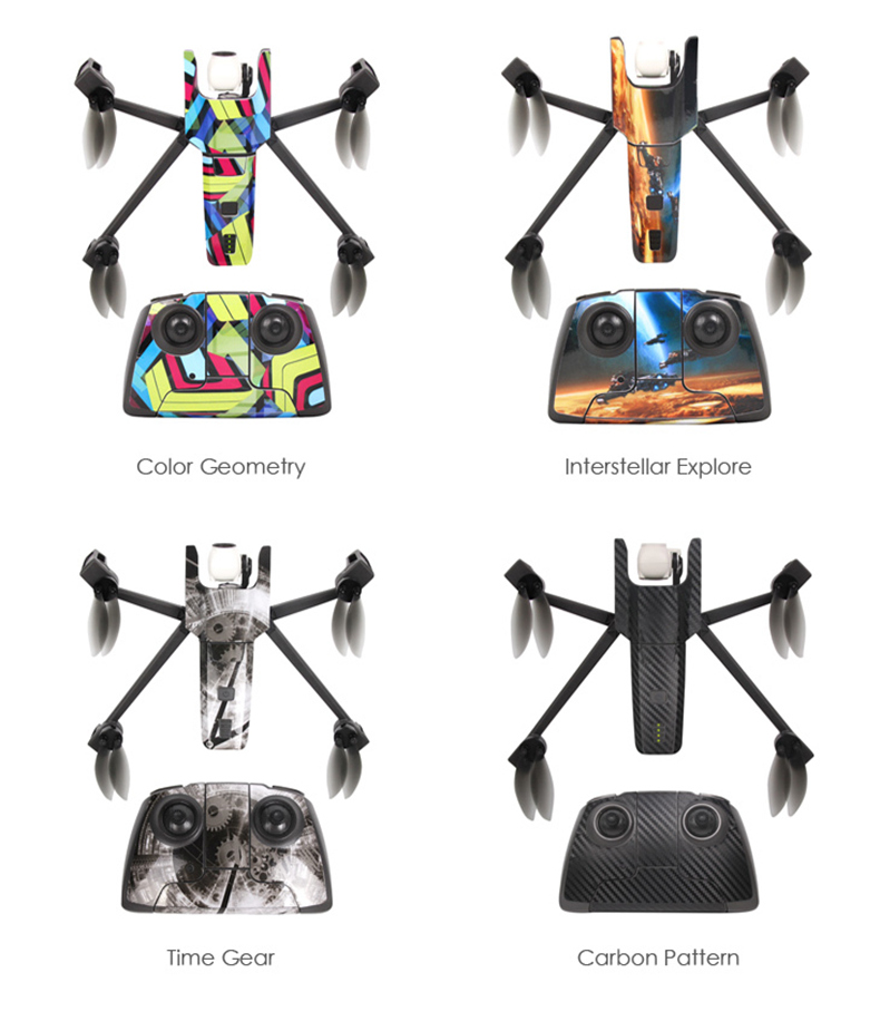 Sunnylife PVC Stickers for Parrot ANAFI RC Quadcopter - Carbon Pattern