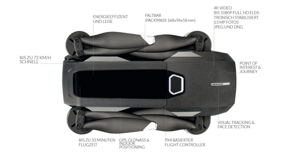 Yuneec Mantis Q GPS WiFi 4K HD FPV Foldable RC Quadcopter with 33mins Flight Time RTF