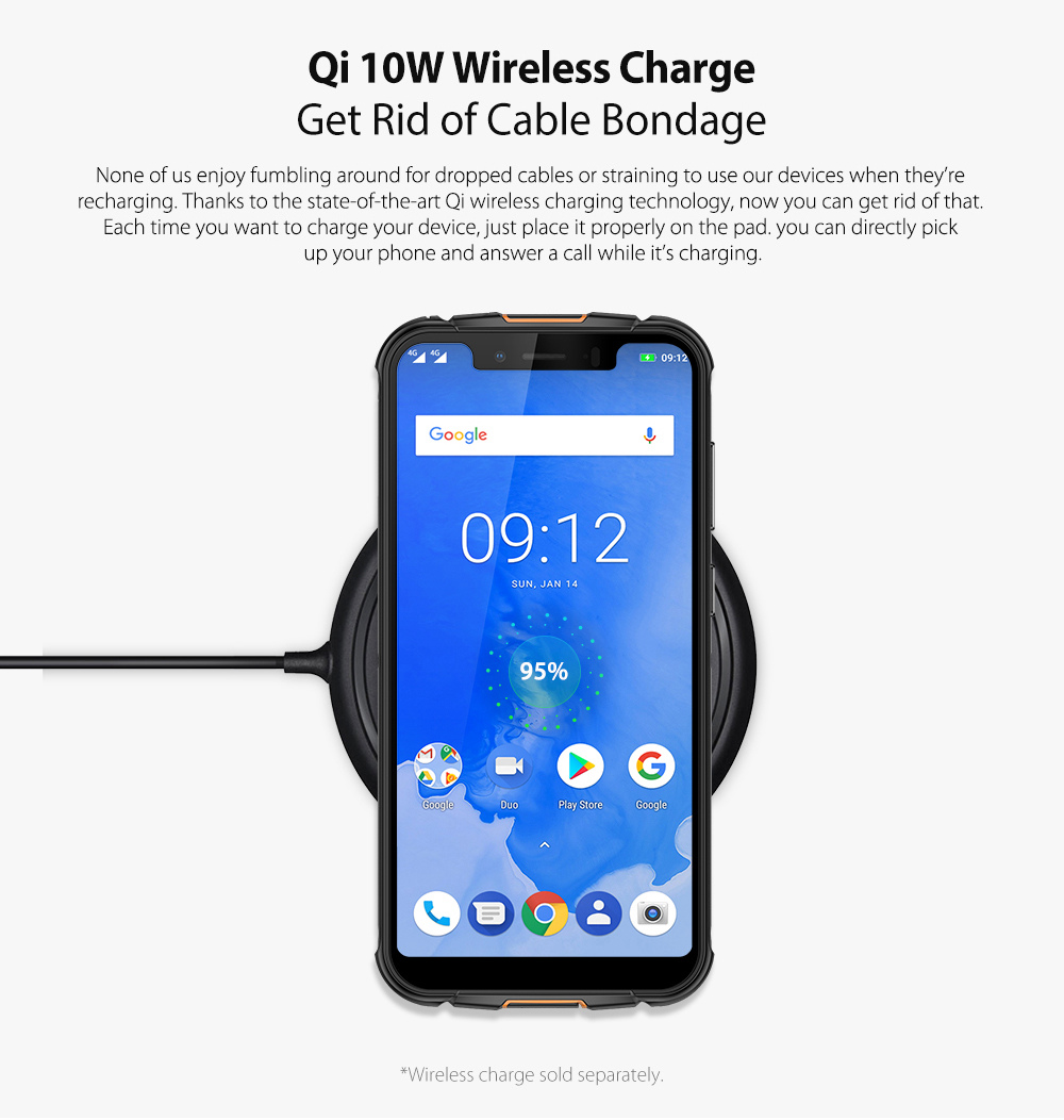 [HK Stock]Ulefone Armor 5 5.85 Inch 4G LTE Smartphone MT6763 4GB 64GB 16.0MP+5.0MP Dual Rear Cameras Android 8.1 IP68 Wireless Charging 5000mAh Type-C NFC - Blue