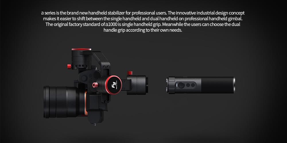 Feiyu Tech A1000 3-Axis Handled Gimbal Stabilizer for Mirrorless DSLR Camera - Double Handheld