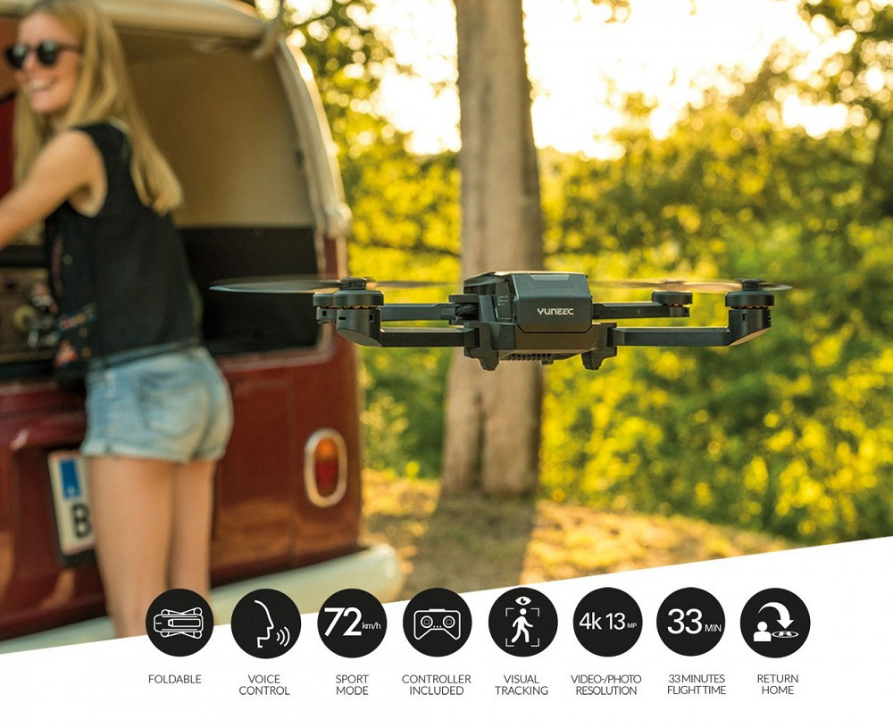 Yuneec Mantis Q GPS WiFi 4K HD FPV Foldable RC Quadcopter with 33mins Flight Time RTF