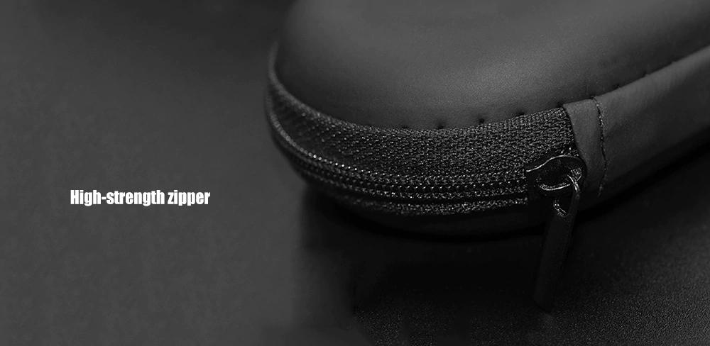 KZ PU Leather Earphone Bag Earbuds Storage Box - Black