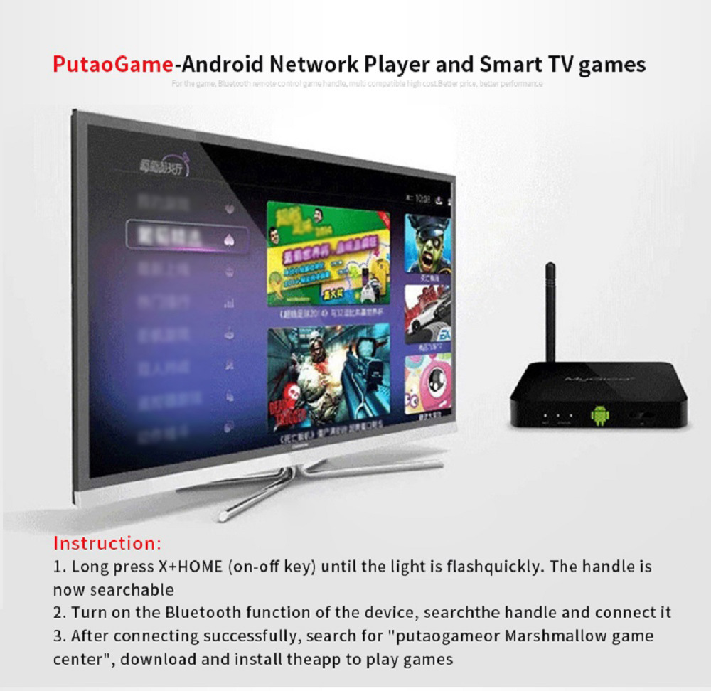 VR SHINECON SC-C08 Bluetooth VR Glasses Gamepad Wireless Handle Controller - Black