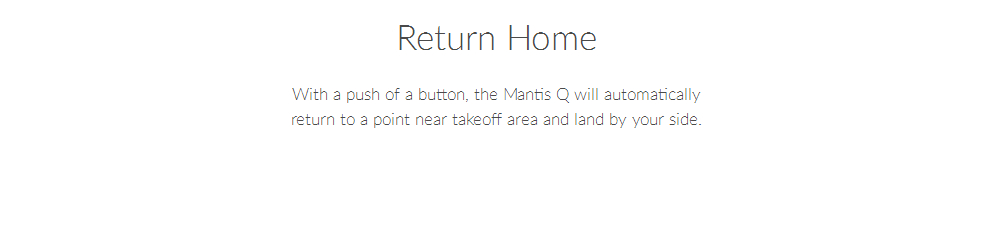 Yuneec Mantis Q GPS WiFi 4K HD FPV Foldable RC Quadcopter with 33mins Flight Time RTF