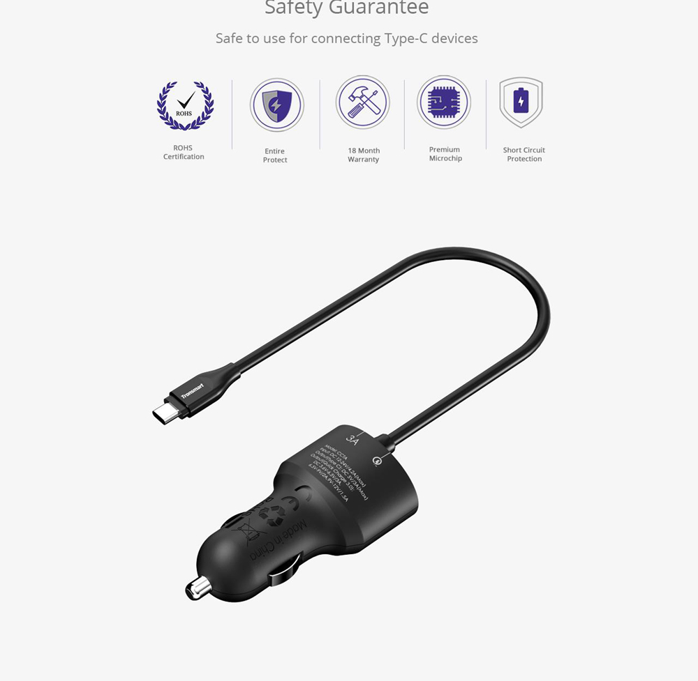 Tronsmart Quick Charge 3.0 33W over Type A USB Car Charger