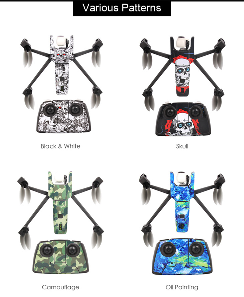 Sunnylife PVC Stickers for Parrot ANAFI RC Quadcopter - Carbon Pattern