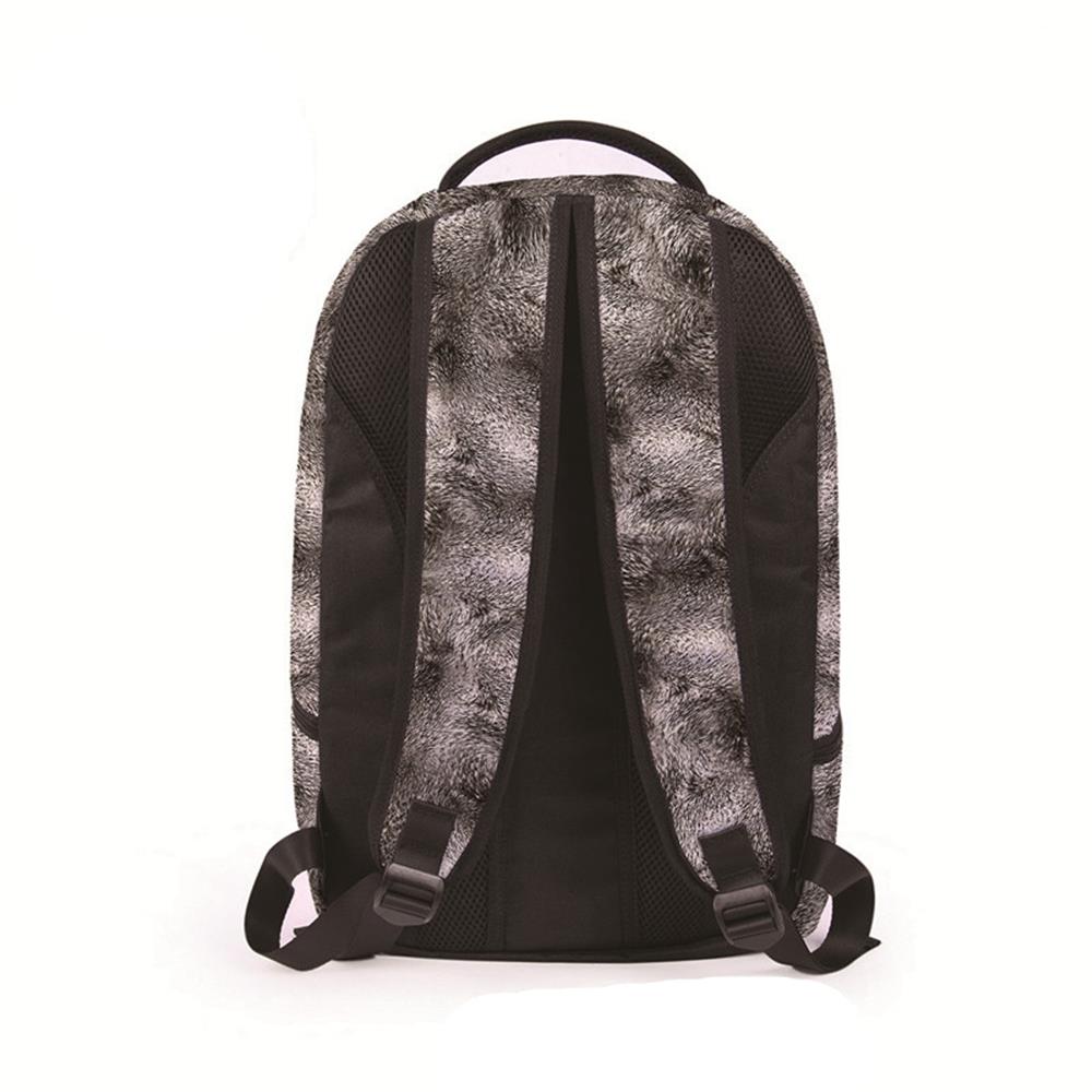 3D Creative Printed Naughty Cat Pattern Men And Women Rucksack Travel Satchel Backpack - Multi Color