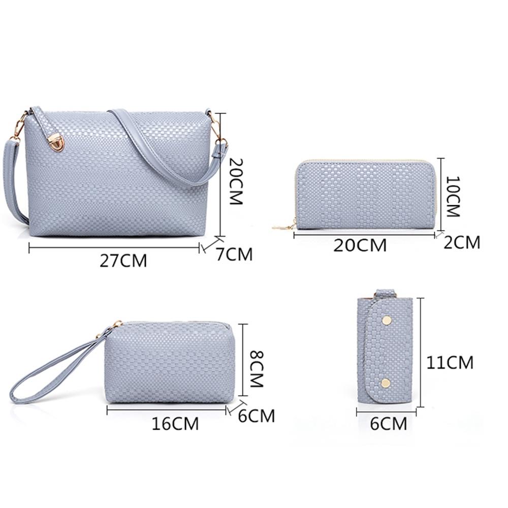 Fashion Tote Purse Satchel Bag PU Leather Women's Handbags CE158 - Blue