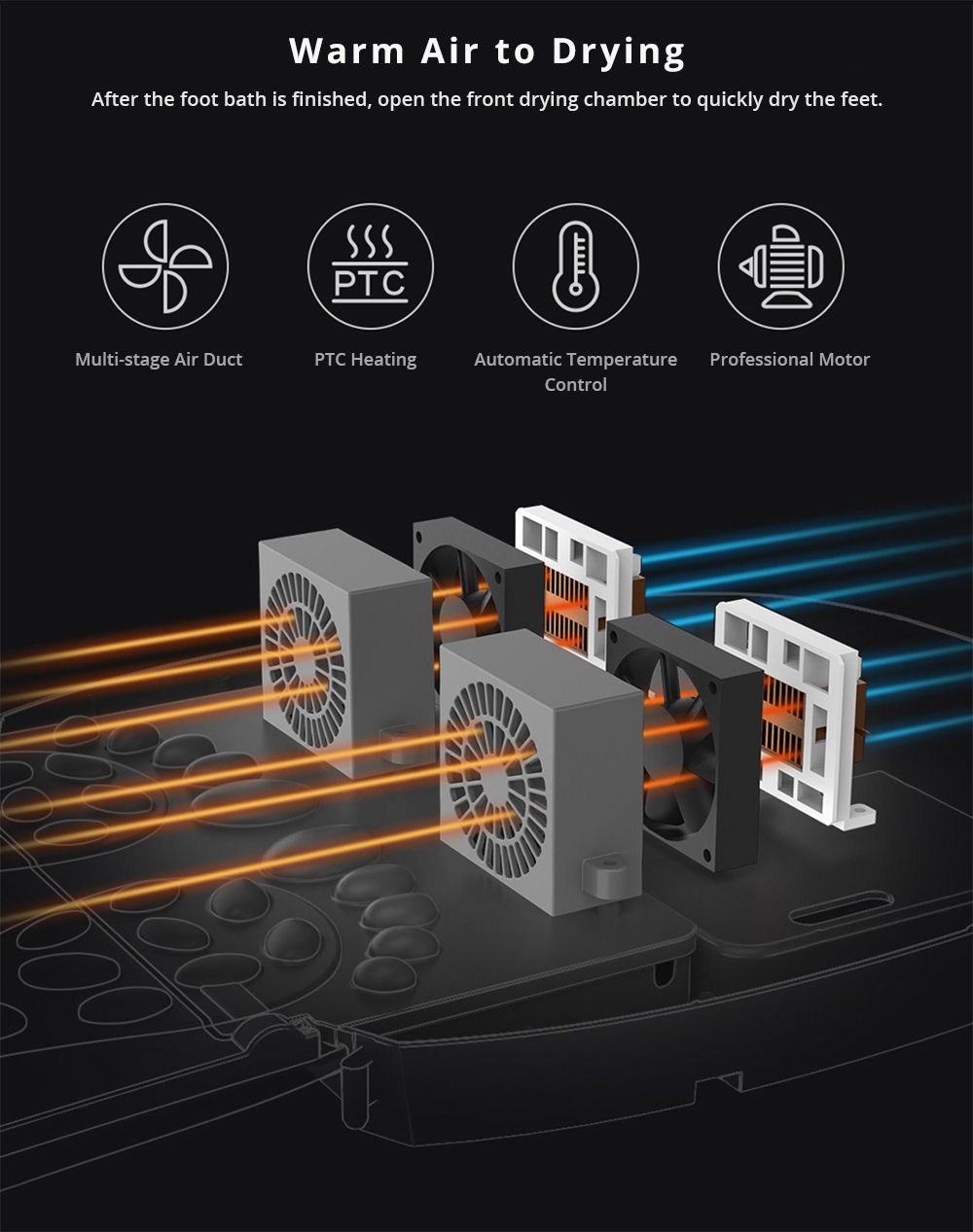 Xiaomi HITH S1 Smart Foot Bath Robot Comfortable 3D Massage 35CM Deep Barrel Foot Bath Triple Security - Gray